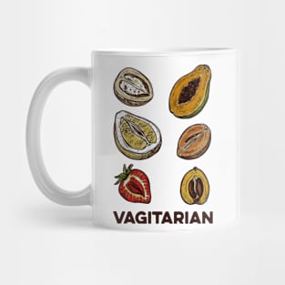 Vagitarian papaya durian strawberry funny gift Mug